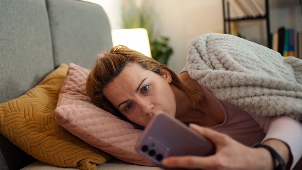 phone in bed